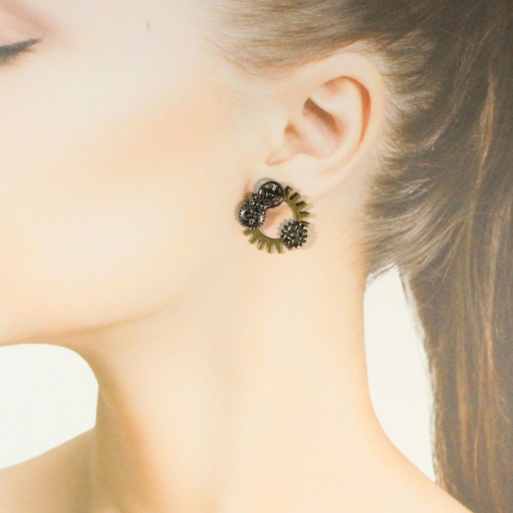 Steampunk Earrings for pierced ears