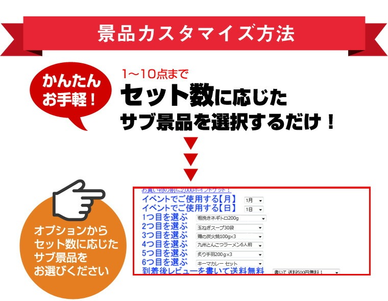 二次会 景品 【追加用セット】 選べるグルメ景品 4点セット】 目録 A4パネル付｜有効期限無し 結婚式 ビンゴ イベント おすすめ