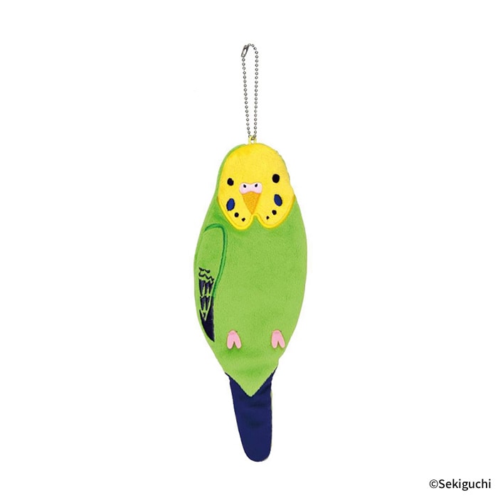 ネコポス可】コトリコレクション セキセイインコ ペンポーチ グリーン
