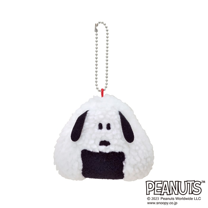 おにぎりスヌーピー キーチェーンマスコット|【ぬいぐるみのセキグチ