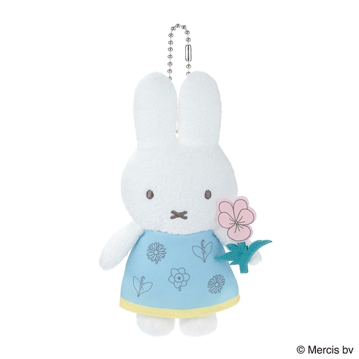 予約】 miffy bloom マスコットキーチェーン ブルー|【ぬいぐるみの