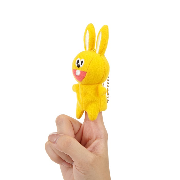 たぬきゅん＆フレンズ ラビやん フィンガーパペット|【ぬいぐるみの