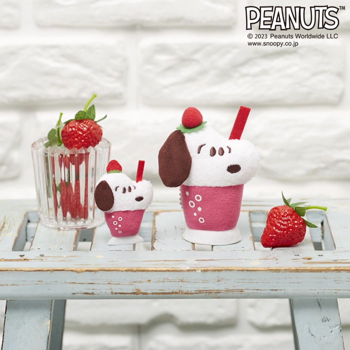 ネコポス可】 カフェスイーツ ベリーソーダスヌーピー ぬい