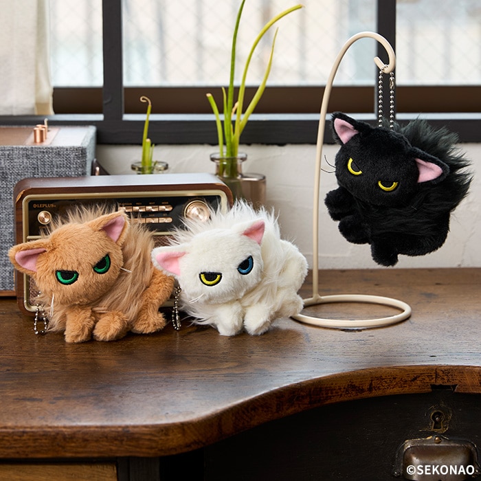 なつかない猫 マスコットキーチェーン お屋敷の猫|【ぬいぐるみの