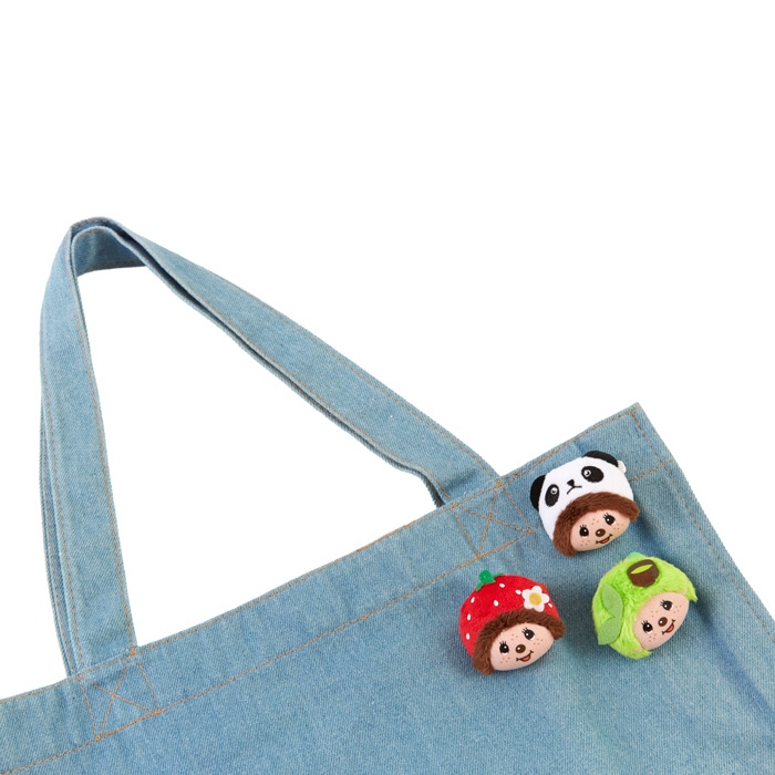 ネコポス可】モンチッチ ぬいバッジ 抹茶|【ぬいぐるみのセキグチ