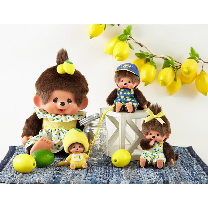 web限定アイテム Mon Mon Farmレモン モンチッチ 顔でかSSキーチェーン 男の子 ぬいぐるみ