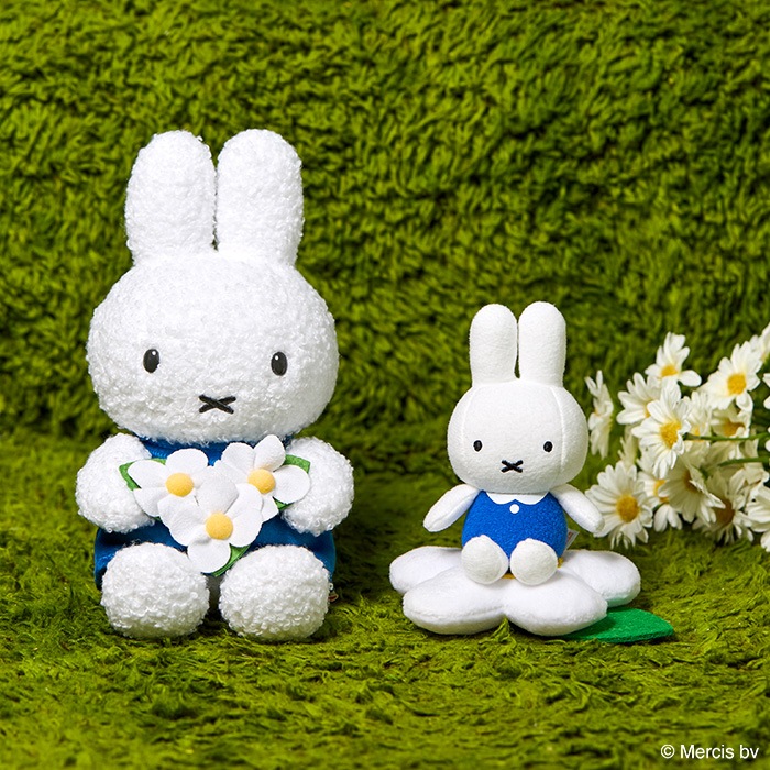 フラワーマスコット ミッフィー（青花）|【ぬいぐるみのセキグチ