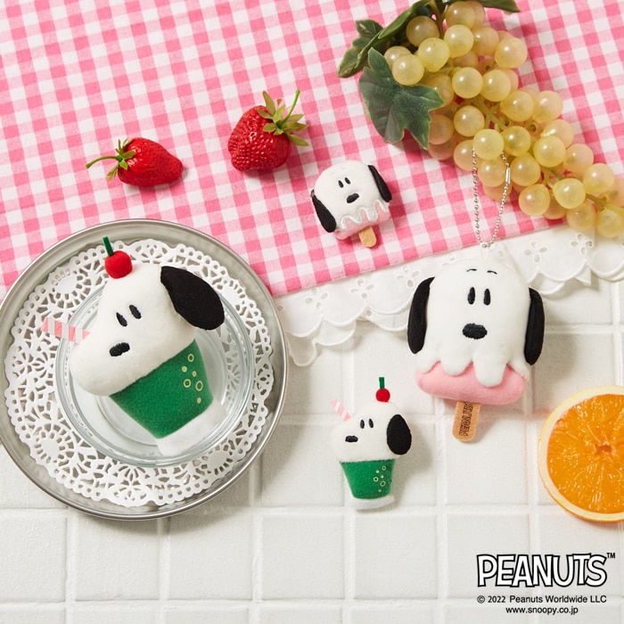 カフェスイーツ アイスキャンディスヌーピー キーチェーンマスコット