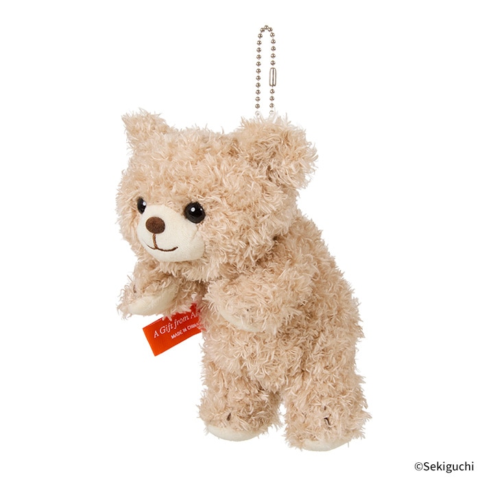 予約】 あそんで！テディベア マスコットキーチェーン ベージュ