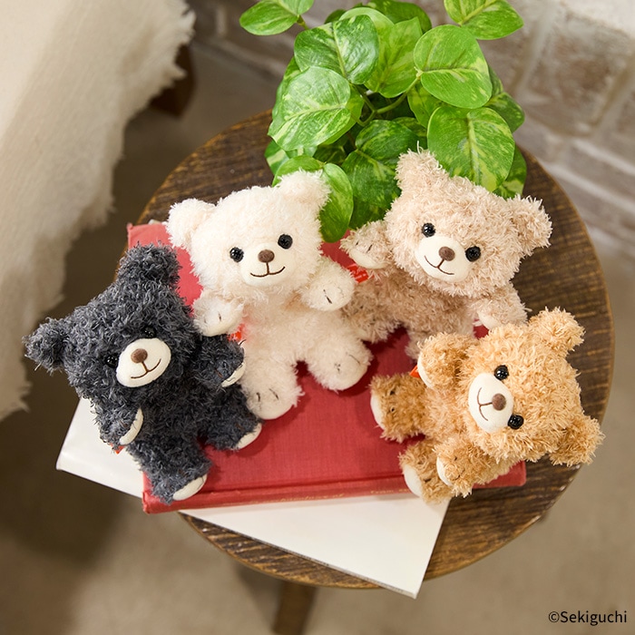 予約】 あそんで！テディベア マスコットキーチェーン ベージュ