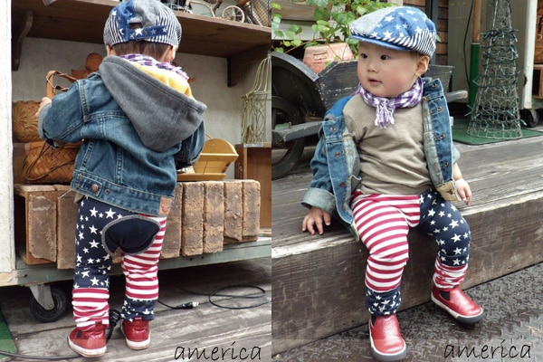 子供服 パンツ アメリカ国旗　ルーズモンキー　モンキーパンツ　日本製　安心　3613　(80cm 90cm 95cm100cm)　保育園・メール便可13