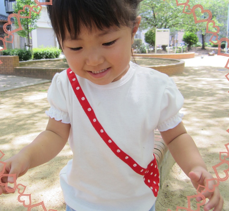 【在庫処分セール・さらにクーポン利用可】子供服 トップス 女の子だけの贅沢パフスリーブ♪ドットのポシェット♪ふんわり肌触り綿100％安心の日本製♪ポム(80cm 90cm 95cm 100cm)日本製保育園・メール便可13