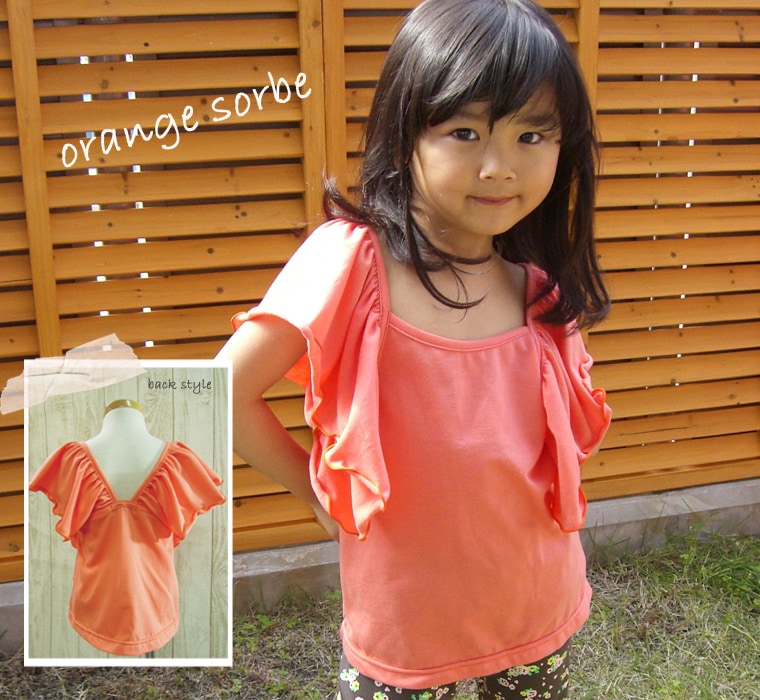 子供服 トップス 涼しい♪バタフライスリーブでかわいい女の子を演出  