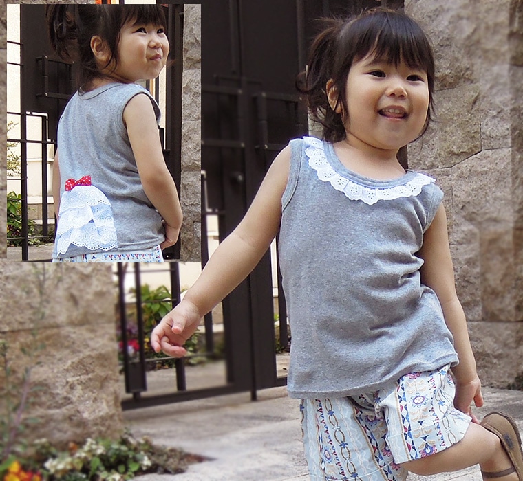 【在庫処分セール・さらにクーポン利用可】子供服 トップス 新色グレー追加後ろ姿も可愛い女の子を演出ラブリーリボンモンキーパンツヴェルニカ(80cm 90cm 95cm 100cm)日本製10P23Apr16保育園・メール便可13