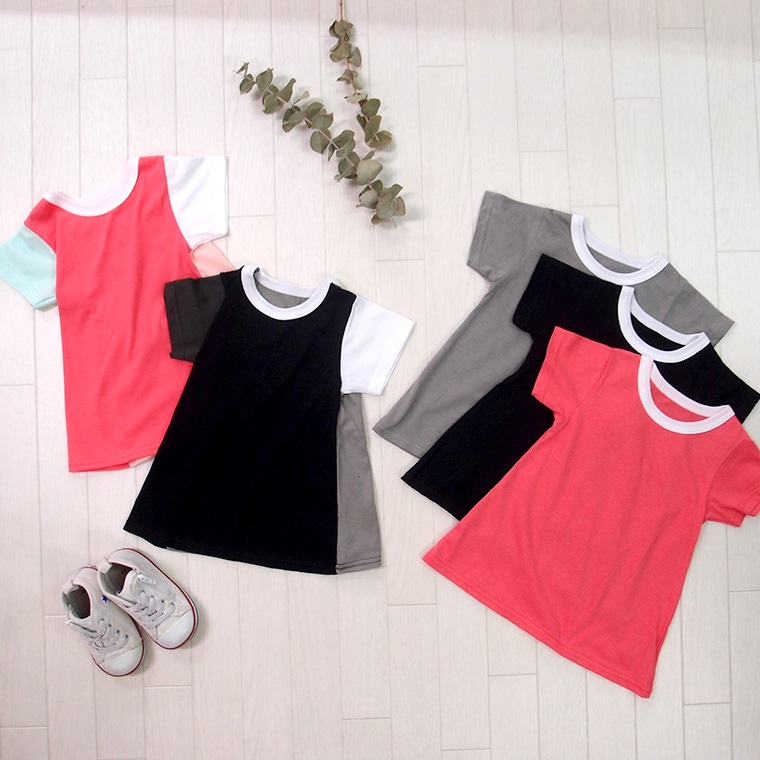子供服 トップス  子供服 半袖 無地 シンプル クレイジー Ａライン Ｔシャツ（80cm　90cm　95cm　100cm）0356・メール便可10保育園　保育園着