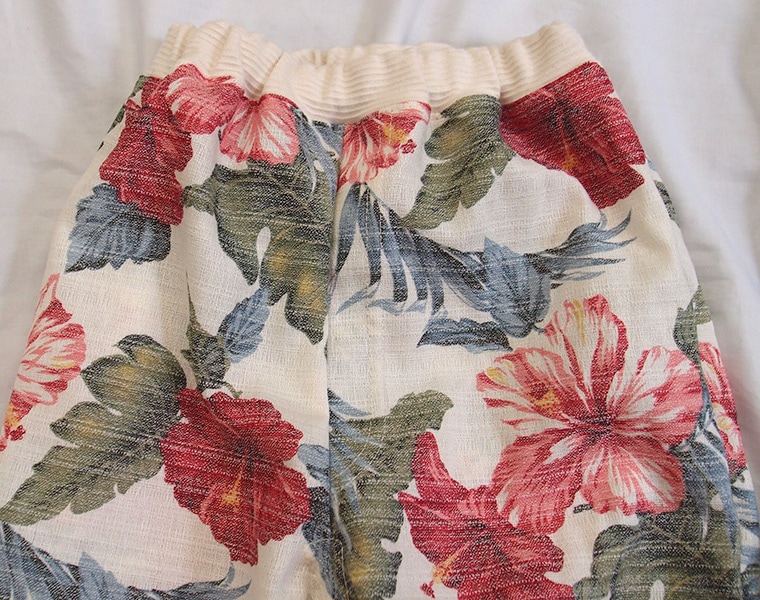 【在庫処分セール・さらにクーポン利用可】ハイビスカス 夏用 ボトムス　涼しい ハーフパンツ ステテコ 日本製（90cm 95cm 100cm）メール便可13 ズボン 保育園