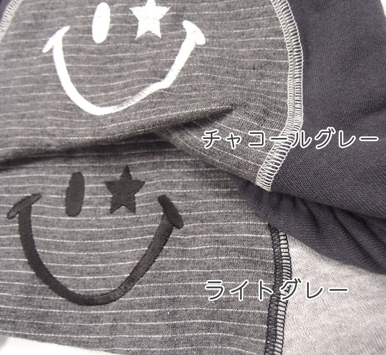 【在庫処分セール・さらにクーポン利用可】B1683ひざクシュクシュニコちゃん刺繍10分丈モンキーパンツ保育園・メール便可13 ベビー服 男の子 女の子ズボン 赤ちゃん