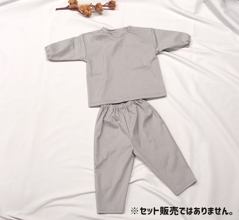 【在庫処分セール・さらにクーポン利用可】サラッとした肌触り グレー　ビッグシルエット　7分袖　ゴム入り袖　スモック(80cm 90cm 95cm 100cm)メール便可30 男の子 女の子 Ｔシャツ 赤ちゃんゆったり