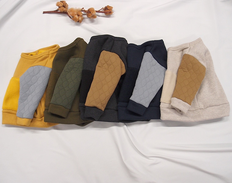   キルトとボアフリース 超軽量 伸縮性◎前ポケット付きトレーナーA4929(80cm 90cm 95cm 100cm)ベビー服 男の子 女の子ズボン 赤ちゃん　メール便可40