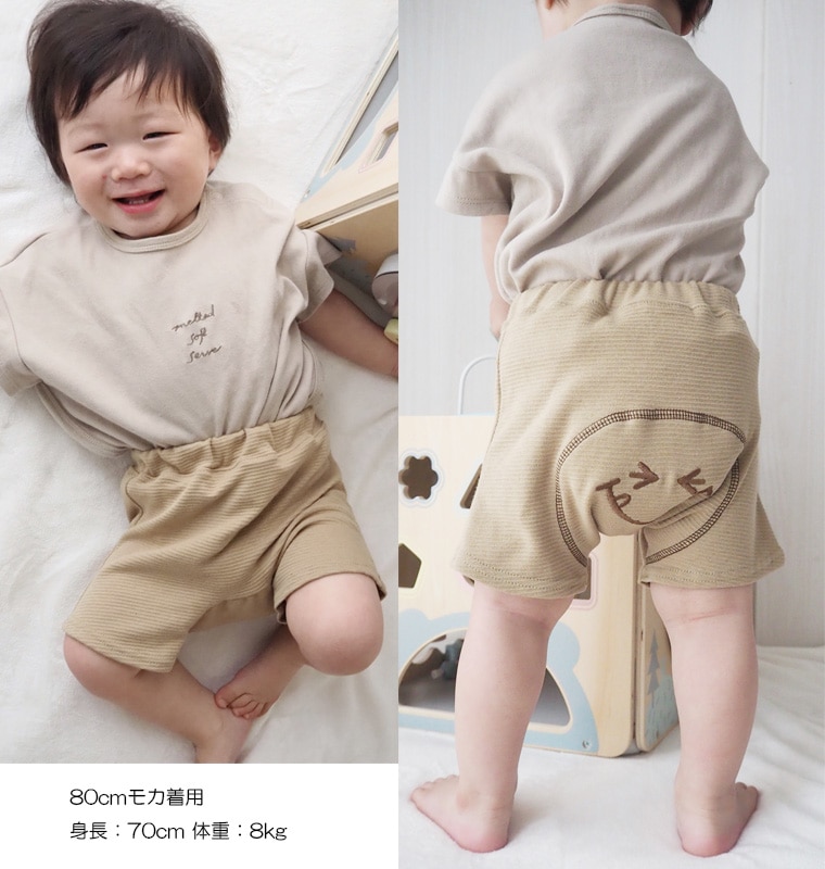 【在庫処分セール・さらにクーポン利用可】 夏用スパンフライス funny smile ホットモンキーパンツ 日本製（70cm 80cm 90cm 95cm 100cm）9714　メール便可20