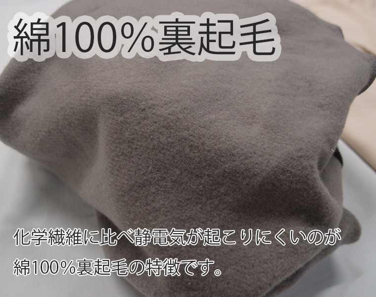 裏起毛　綿100％ ベスト 体温調節 A5003 日本製 NOホルマリン（80cm 90cm 95cm 100cm)1219