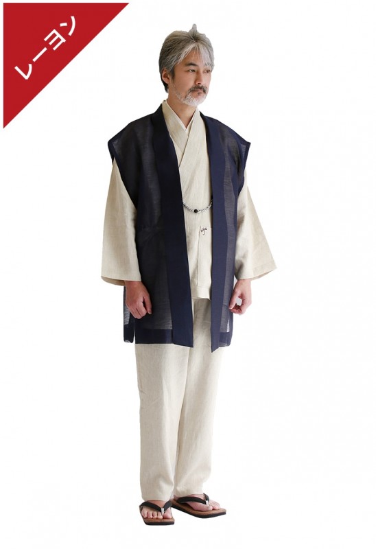 オーガンジーの夏羽織/紺