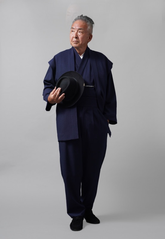 【セール・30%OFF】着物スーツ_ポリエステル(ネイビー)