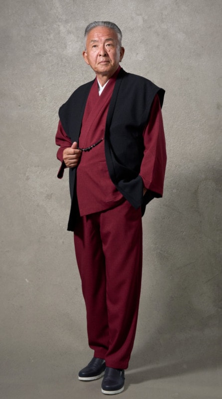 【作務衣】冬の3点セット_レッド