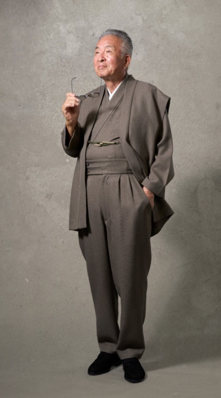 【着物スーツ】秋冬 綾織_ブラウン