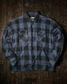 M / used wash flannel check shirts