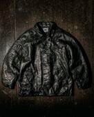 M / used wash leather car coat