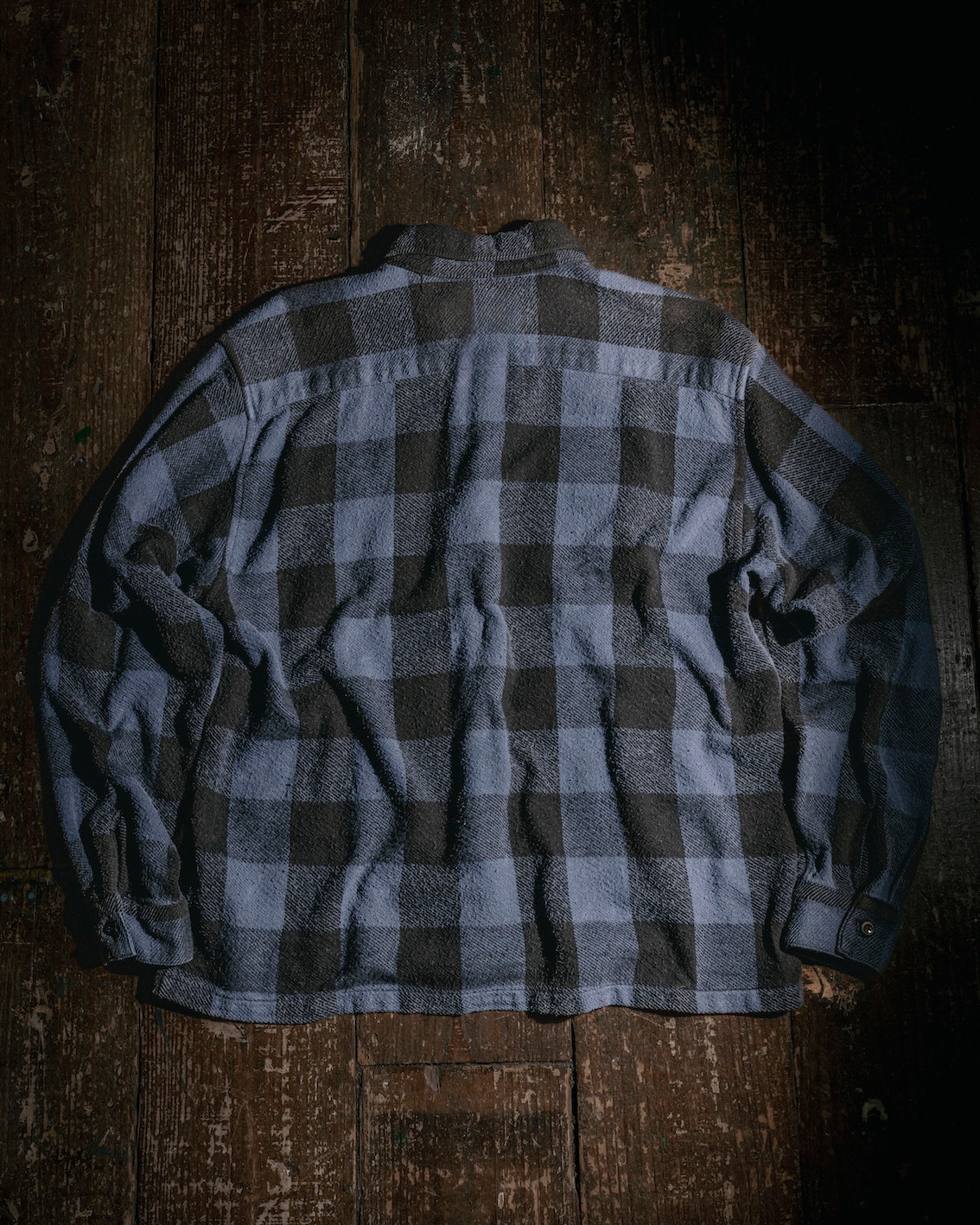 M / used wash flannel check shirts