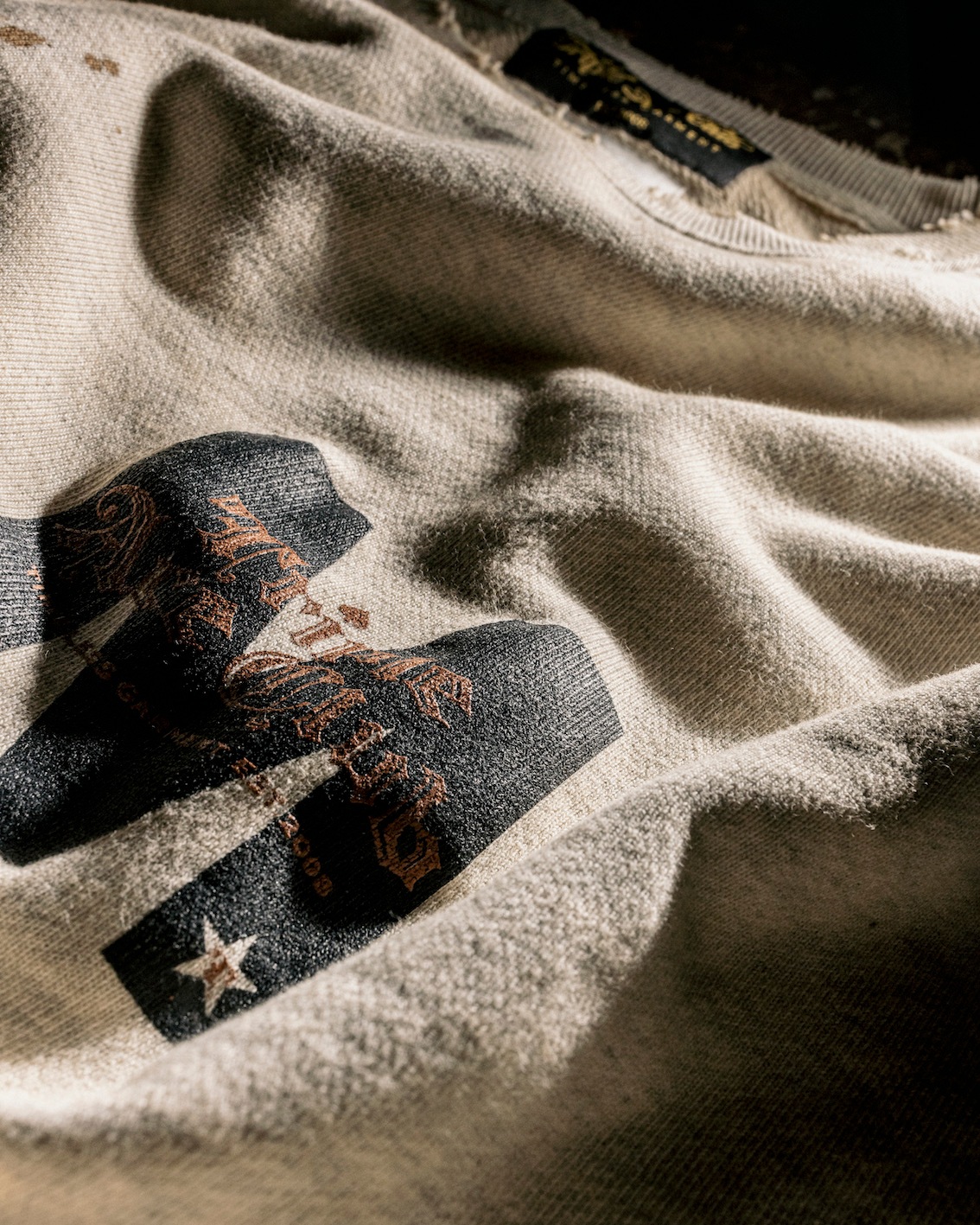 M / hand work used wash sweat shirts(Triple Ace Club �� M)