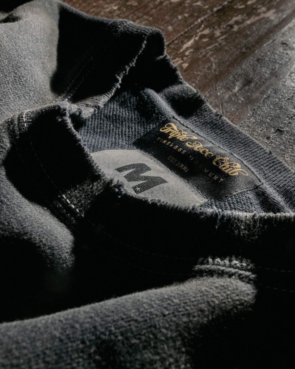 M / hand work used wash sweat shirts(Triple Ace Club �� M)