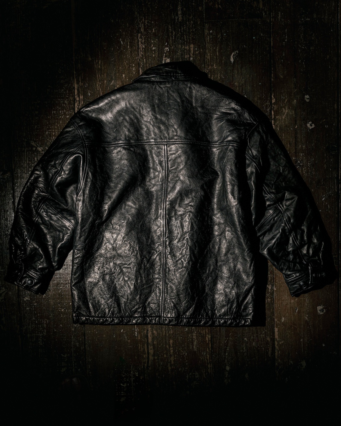 M / used wash leather car coat