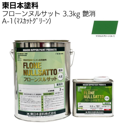 東日本塗料 フローンヌルサット  常備色 艶消 3.3ｋｇ 13.2ｋｇ ＜2液水性速乾ウレタン床用塗料＞