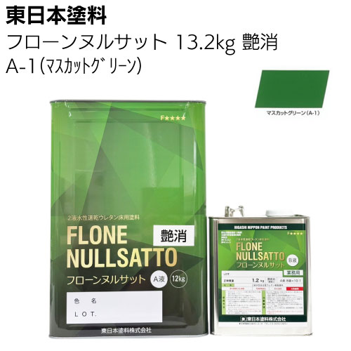 東日本塗料 フローンヌルサット  常備色 艶消 3.3ｋｇ 13.2ｋｇ ＜2液水性速乾ウレタン床用塗料＞