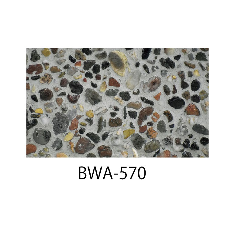 ヤブ原産業 彩 立上り洗い出し 2分石 1分石2分石混合品 1m&sup2;セット／箱＜8mm厚 天然石樹脂仕上材 1平米 腰壁＞