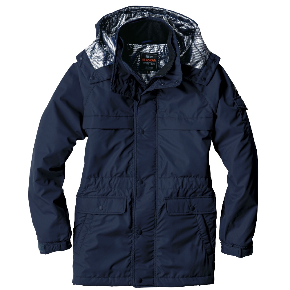 ビッグボーン 8385 防寒コート 裏アルミシリーズ ＜サイズ展開3S～12L（EL以上価格変わります） 軽量670g 全9色 フード取り外し可 撥水加工＞