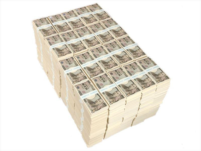 札束 10億円分 100万円札束 ダミー 金融機関共通 文字入り TV CM 映画