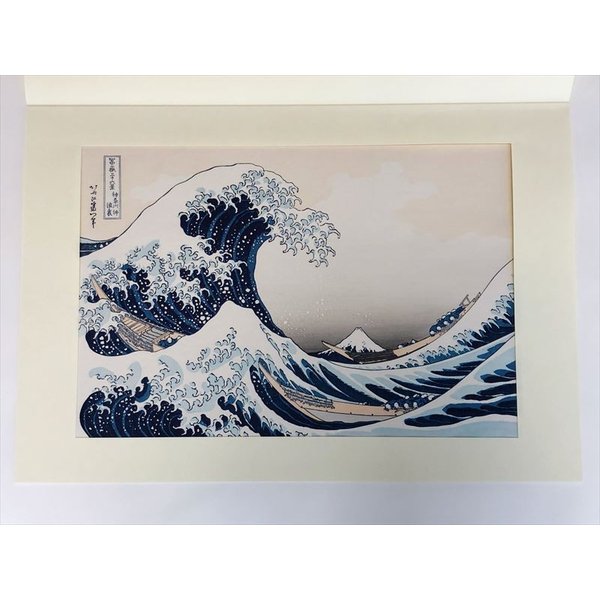 浮世絵 木版画 葛飾北斎 サイズ約27×39．2センチ 神奈川沖浪裏