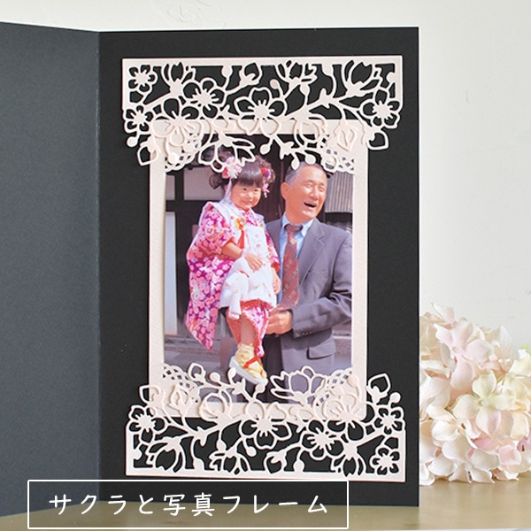 サクラと写真フレーム