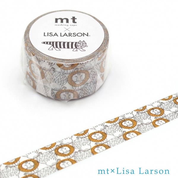 mt×Lisa Larson ライオン　サイズ：幅25mm×7m