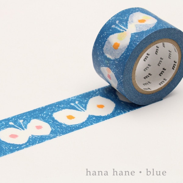 ミナ・ペルホネン ハナハナブルー　（hana hana・blue)　サイズ：幅30mm×長さ10m