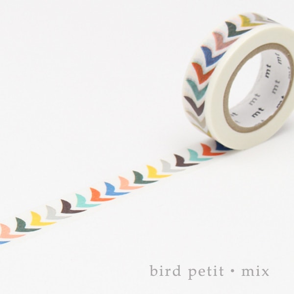 ミナ・ペルホネン（bird petit・mix)　サイズ：幅15mm×長さ10m