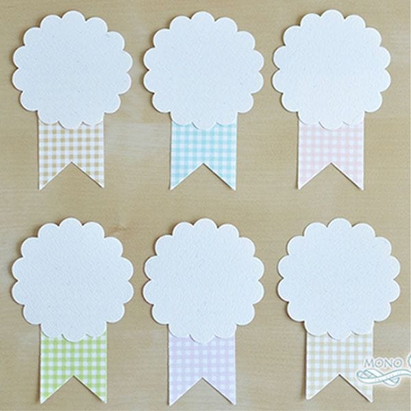 カードセット(ロゼット)6枚　タイトルに♪メッセージカードに♪色々使えます