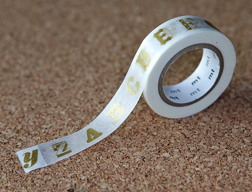 mtのマステ  ex alphabet・金 R  サイズ：幅15mm×長さ10m
