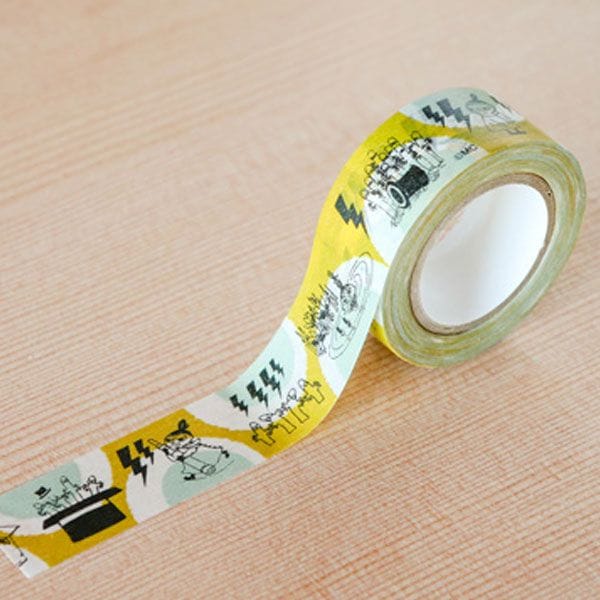マスキングテープ　ムーミン谷の仲間たち ニョロニョロ イエロー サイズ：20mm×10m