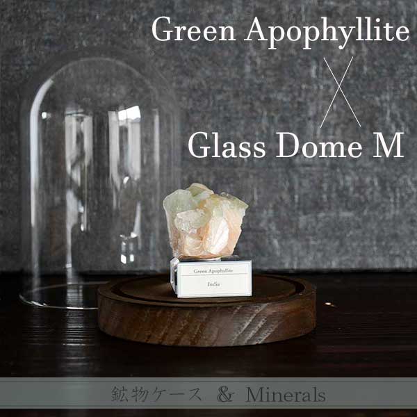 Green Apophyllite(グリーン・アポフィライト) ＆グラスドームスタンドM