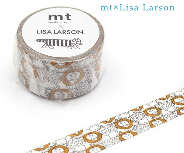 mt×Lisa Larson ライオン　サイズ：幅25mm×7m